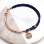 Silk And 18ct Rose Gold Plated Birthstone Bracelet, thumbnail 3 of 7