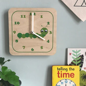 Children's Wooden Wobbly Eyed Animal Clocks, 4 of 10