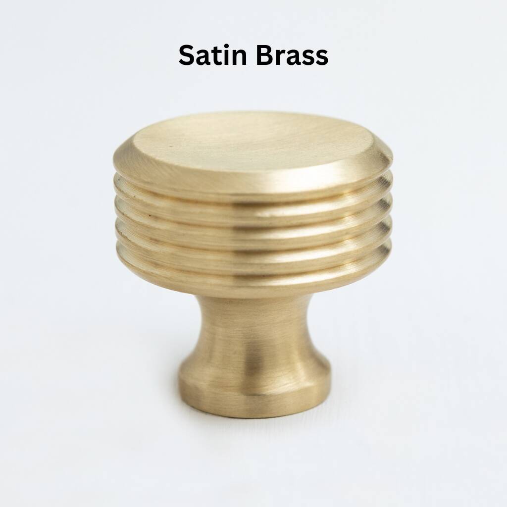 Solid Brass Reeded Kitchen Pull Handles And Knobs By Brass bee