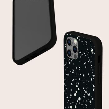 Black Terrazzo Biodegradable Phone Case, 4 of 7