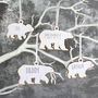 Set Of Four Polar Bear Family Hanging Decorations, thumbnail 2 of 4