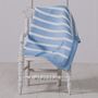 Personalised Striped Blue Baby Blanket, thumbnail 1 of 6
