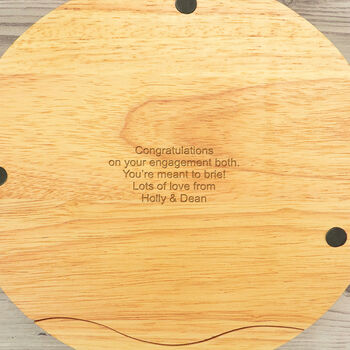 Personalised Engagement 'Key To My Heart' Cheese Board, 6 of 6