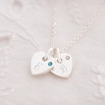 Family Micro Heart Birthstone Necklace, 4 of 9