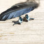 Inky Magpie Birch Hypoallergenic Tiny Stud Earrings, thumbnail 7 of 11