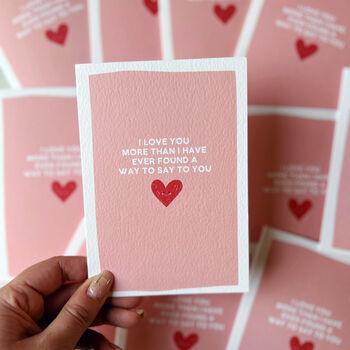Valentines Romantic Card 'I Love You More', 4 of 4