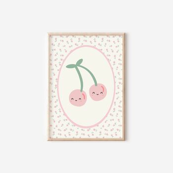 Personalised Girls Nursery Print Set Floral Wall Art Pink Bedroom Decor, 4 of 5