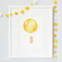 Personalised Kid's Bright Sunshine Yellow Balloon Print, thumbnail 2 of 10