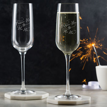 Engraved Christmas Prosecco Glass For Her, 3 of 3