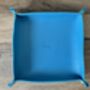Personalised Sky Blue Leather Accessories Desk Tray, thumbnail 2 of 10