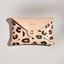 Personalised Leopard Print Leather Coin Purse Natural, thumbnail 2 of 7