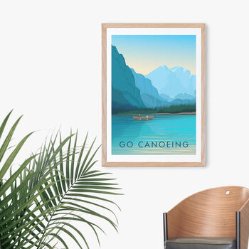 Go Canoeing Travel Poster Art Print, 4 of 8