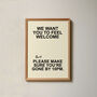 Please Leave By 10 Typography Print, thumbnail 6 of 6