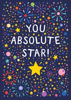 You Absolute Star, Congratulations Card, Well Done Card, 3 of 3