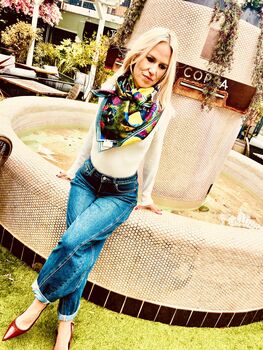 Limited Edition Under The Neon Moon Bright Tropical Animals And Trees 100% Silk Satin Scarf, 3 of 8