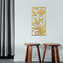 Sleek Framed Wooden Floral Art Contemporary Decor, thumbnail 6 of 10