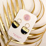 Navy And Gold Foil Statement Drop Earrings, thumbnail 3 of 9