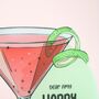 Personalised Cosmopolitan Cocktail Card, thumbnail 4 of 7