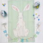 Green Easter Rabbit Linen Tea Towel, thumbnail 1 of 4