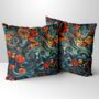 Floral Whirls Hand Made Poly Linen Cushions, thumbnail 1 of 10