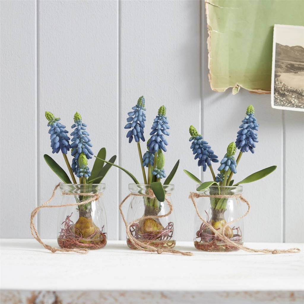 artificial flower spring bulb jar by the chicken and the egg