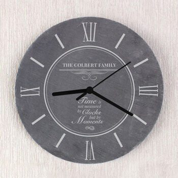 Personalised Moments Slate Wall Clock, 2 of 3