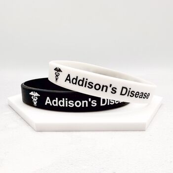 Addison's Disease Medical Bracelet Silicone Set Of Two, 3 of 11