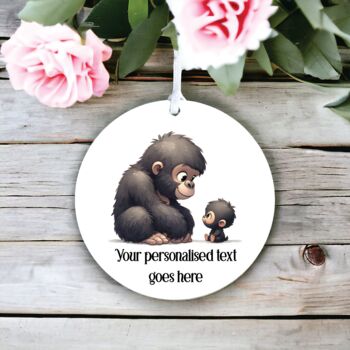 Personalised Gorilla Parent And Child Decoration Gift, 2 of 2