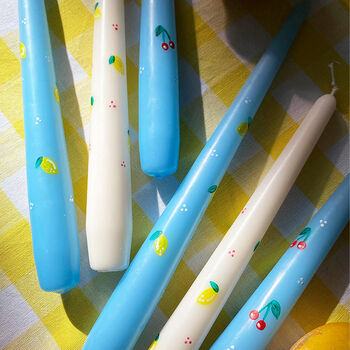 Hand Painted Luscious Lemon Candles, 7 of 7