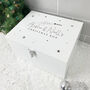 Personalised White Wooden Engraved Couples Christmas Eve Box Three Sizes 22cm | 27cm | 30cm, thumbnail 5 of 9