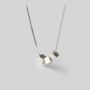 Sterling Silver Cube Bead Necklace, thumbnail 1 of 5