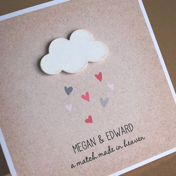 A Match Made In Heaven Personalised Wedding Card, 2 of 3