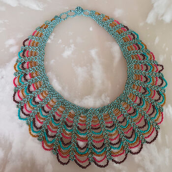 Multi Layered Beaded Collar Necklace, 2 of 3