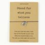 Stand Fur What You Believe Wolf Charm Wish Bracelet, thumbnail 3 of 4