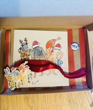 Letterbox Wild Swimming Christmas Card And Gift, 4 of 4