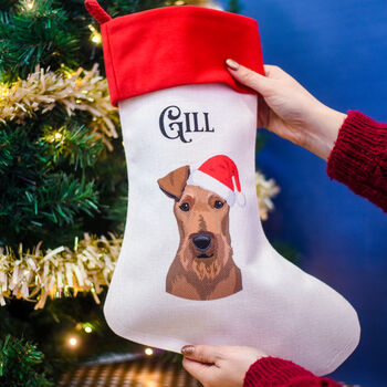 Personalised Santa Dog Christmas Stocking, 11 of 12