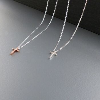 Sterling Silver Cross And Chain, 2 of 4