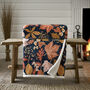 Autumn Leaves Soft Fleece Throw With Sherpa Backing 41021038, thumbnail 1 of 4