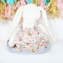 Personalised Cream Bunny Rabbit With Dress, Easter, thumbnail 4 of 5
