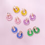 Bright Geometric Acrylic Hoop Earrings, thumbnail 12 of 12