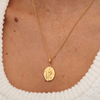 18ct Gold Virgo Zodiac Charm Necklace, 2 of 6