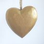 Large Gold Wooden Hanging Heart Decoration, thumbnail 2 of 2