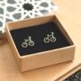 Bicycle Earrings Silver Studs Transport Jewellery, thumbnail 4 of 7