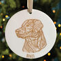 Personalised Labrador Christmas Tree Decoration, thumbnail 1 of 4
