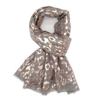 Sparkly Leopard Print Scarf, 4 of 8