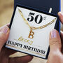 Happy 50th Birthday Initial Necklace, thumbnail 1 of 5