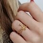 Snake Open Ring With Green Eyes, thumbnail 1 of 6