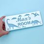 Personalised Dinosaur Children's Name Door Plaque, thumbnail 2 of 12
