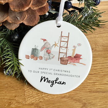 Personalised Granddaughter 1st Christmas Ornament Gift, 7 of 7