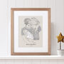 Personalised Monochrome New Parent And Baby Sketch, thumbnail 1 of 6